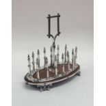 A good quality silver plated toast rack of Art Dec