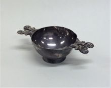 A Scottish Victorian silver two handled quaich on