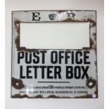 An old cast iron and enamel Post Office letter box