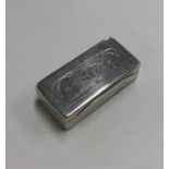 A Portuguese silver rectangular hinged top snuff b