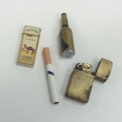 A novelty cigarette lighter in the form of a bottl