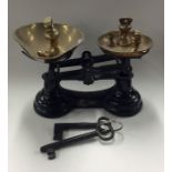 A good set of brass and cast iron kitchen scales t