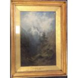 S J BARNES: A gilt framed and glazed oil depicting