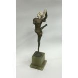 An unusual French model of a lady in dancing posit