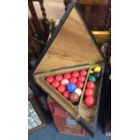 A good boxed set of snooker balls. Est. £30 - £50.