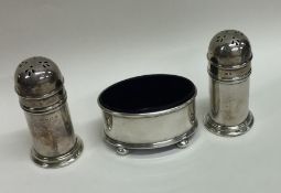 A small silver Adams' style cruet on ball feet. Ap