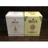 Two boxed Bell's Blended Scotch Whiskys in Christm