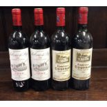 Four x 750 ml bottles of French red wine to includ