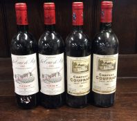 Four x 750 ml bottles of French red wine to includ