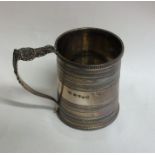 A Georgian silver tapering christening cup with sh