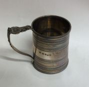 A Georgian silver tapering christening cup with sh