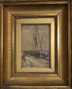 WILLIAM MCBRIDE (SCOTTISH D.1913): A gilt framed a