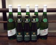 Five x 75 cl bottles of Erben Kabinett white wine,