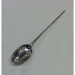 A good Georgian silver mote spoon with pierced bow