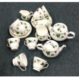 A Duchess fine bone tea service decorated with ivy