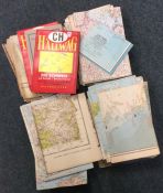 A quantity of old European maps. Est. £20 - £30.