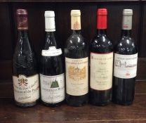 Five x 750 ml bottles of French red wines to includ