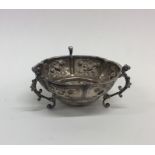 A Victorian silver embossed sweet dish attractivel