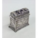 A Continental dome top miniature silver marriage c