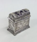 A Continental dome top miniature silver marriage c