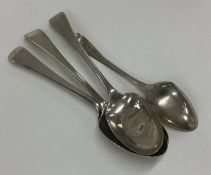 A group of four OE pattern silver spoons. Various