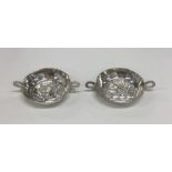 A pair of Continental silver miniature sweet dishe