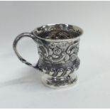 A fine quality Georgian silver christening cup wit