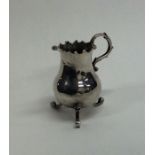 A rare miniature 18th Century Dutch ewer with scro