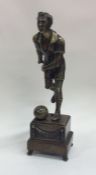An unusual French bronze trophy in the form of a f