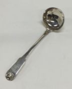 A small Scottish silver fiddle pattern cream ladle