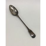 A Georgian silver fiddle pattern basting spoon. Lo