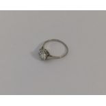 An attractive diamond single stone ring in pierced