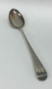 A Georgian OE pattern silver basting spoon. London