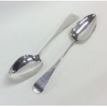 A large OE pattern silver tablespoon together with