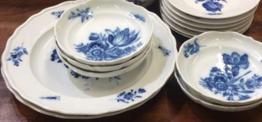 A pair of Meissen decorated plates together with f