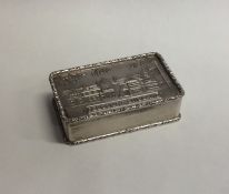 A good quality Georgian style silver snuff box wit