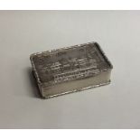 A good quality Georgian style silver snuff box wit