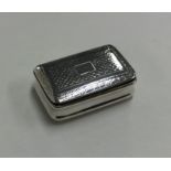 A rectangular Georgian silver hinged top snuff box