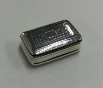 A rectangular Georgian silver hinged top snuff box