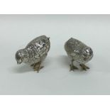 An attractive pair of silver salts in the form of
