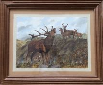JOHN KEENE: A framed and glazed watercolour depict