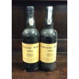 Two x 750 ml bottles Borges Portwine Growers Vinta