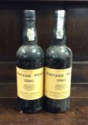 Two x 750 ml bottles Borges Portwine Growers Vinta