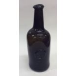 An Antique green glass bottle dated 1803. Est. £20