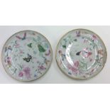 An attractive pair of Antique Chinese wall plates