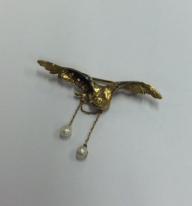 A French eagle brooch with outstretched wings and - Image 2 of 2