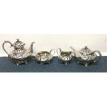 A good quality four piece silver tea and coffee se