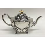 An attractive Edwardian silver bachelor's teapot o