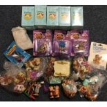 A box containing numerous 'The Flintstones' items