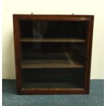 A good mahogany glazed specimen cabinet with singl